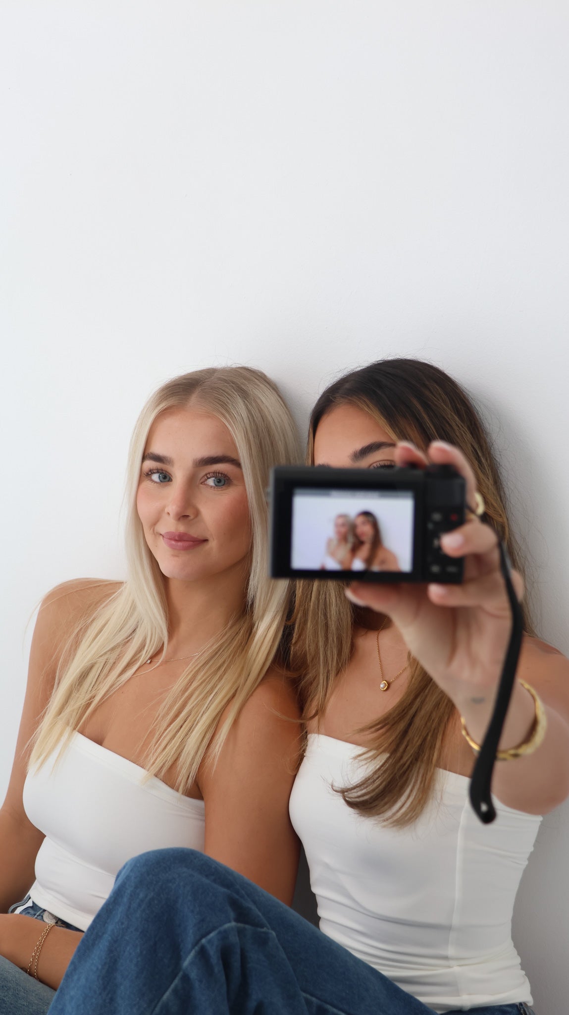 Clients taking a selfie after their brow and lash treatments at The Skin Suite Collective in The Vines.