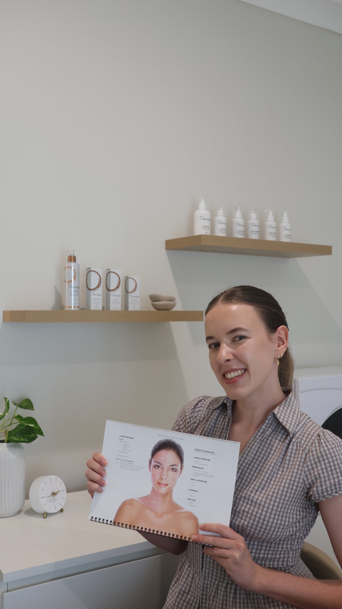 Holistic skin consultation and lymphatic therapy facial for a client with peri oral dermatitis at The Skin Suite Collective, supporting skin health, circulation and inflammation reduction.